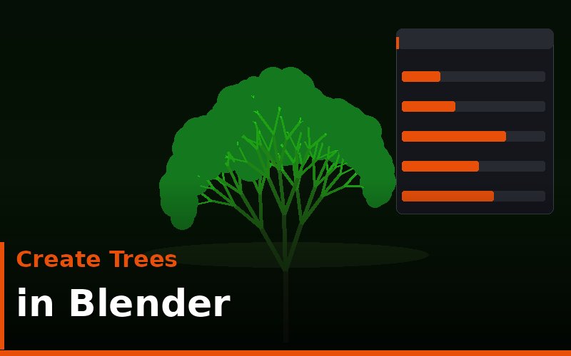 Realistic tree generated with a Blender tree modeling addon