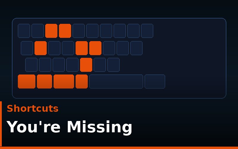 Blender 3D viewport showing common shortcuts beginners miss