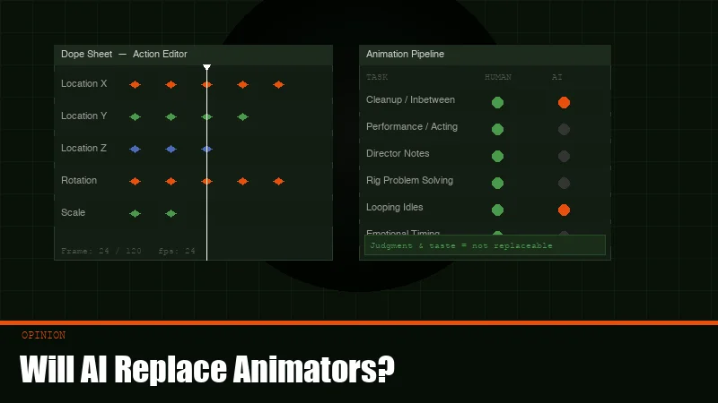 AI tools and animation software side by side